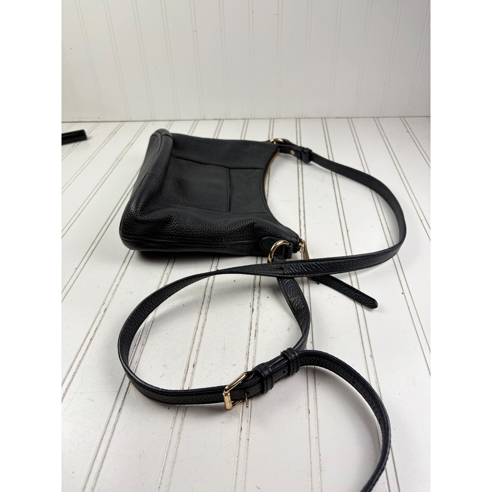 Michael Kors Black Nayla Medium Pebbled Leather Messenger Crossbody Shoulder Bag - Picture 6 of 11